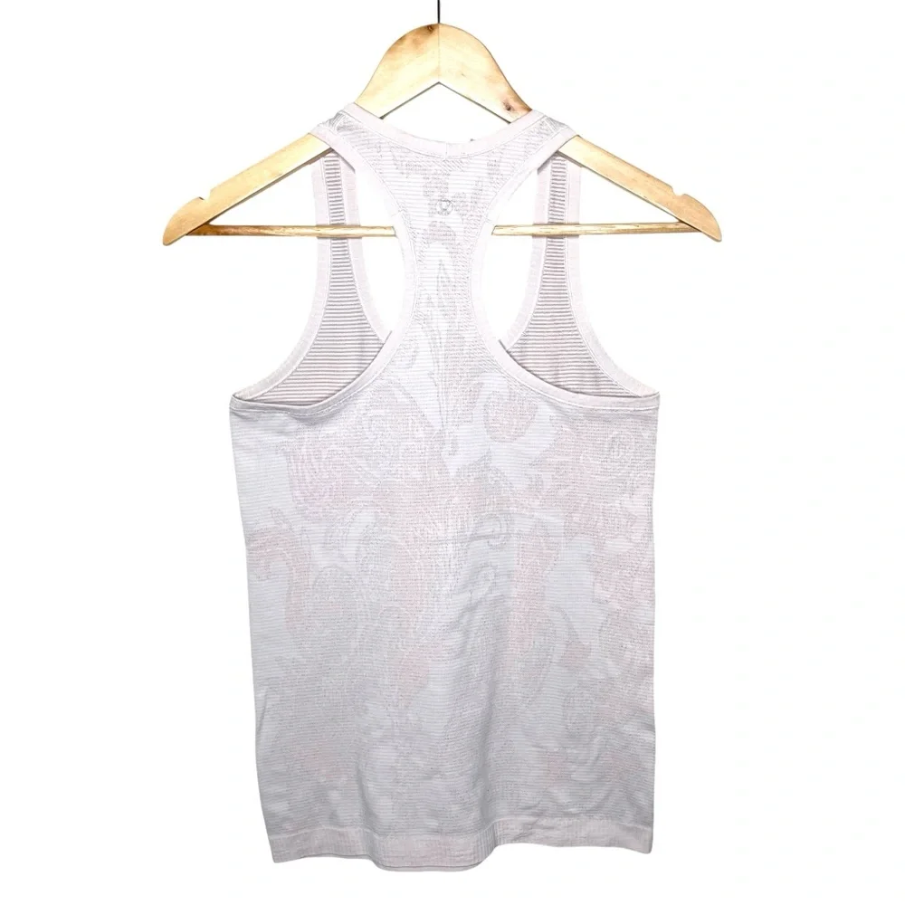 lululemon Run Swiftly Tech Racerback *Paisley‎ Heathered Pretty Pink Sz 4